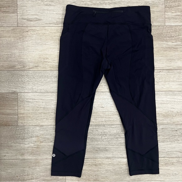 Lululemon Pace Rival Crop 22" Leggings Size 10 Midnight Navy – Luxtreme - Picture 7 of 11